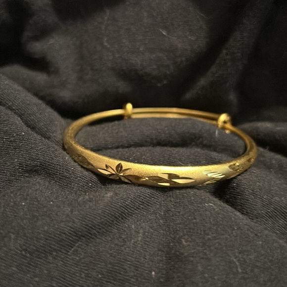 Gold Adjustable Bangle - Picture 2 of 2